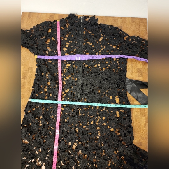 Crocheted look black dress with back zipper XXL Halloween costume or fun outfit. - Picture 11 of 16